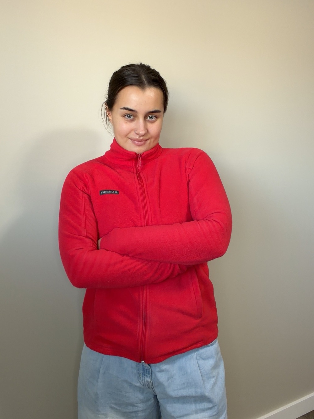 Columbia Women’s Poppy Red Full-Zip Teddy Fleece Jacket - Picture 7 of 7